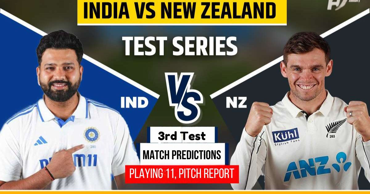 IND vs NZ 3rd Test 2024 Match Prediction and Pitch Report