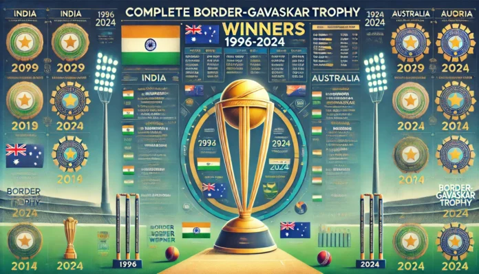 Complete Border-Gavaskar Trophy Winners List (1996-2024)