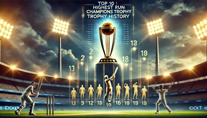 Top 10 Highest Run-Scorers in ICC Champions Trophy History