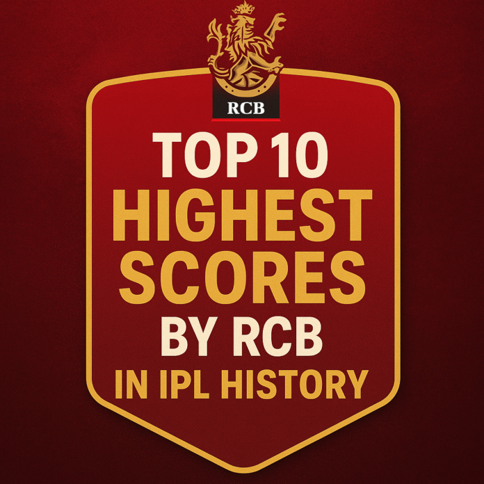 Top 10 Highest Scores by RCB in IPL History