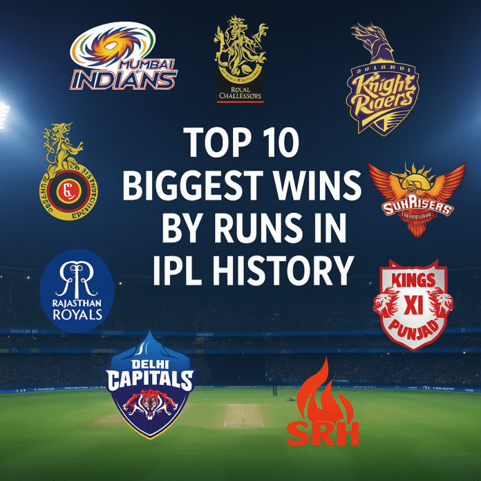Top 10 Biggest Wins by Runs in IPL History